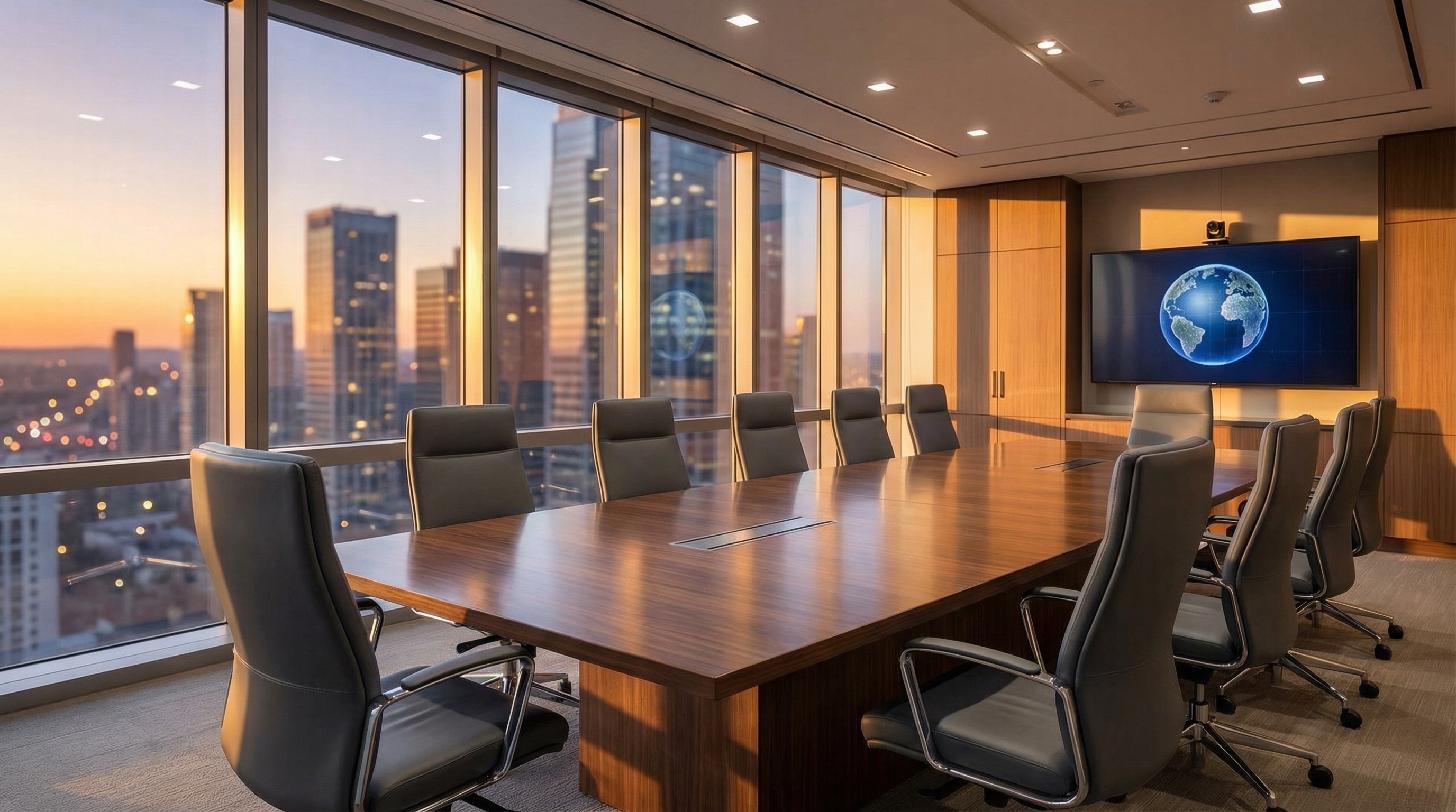 Executive boardroom for MBA in HR leadership