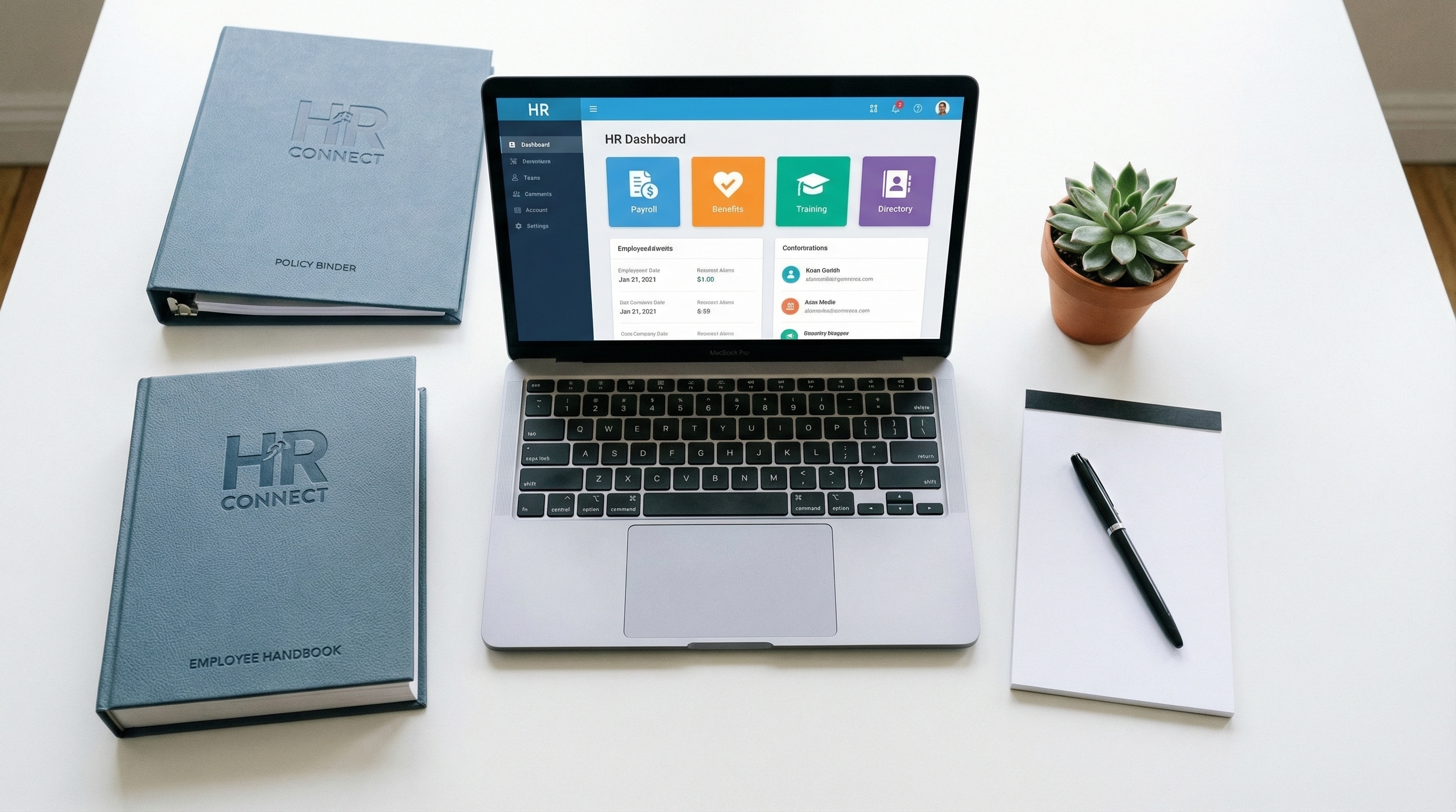 HR resource materials and tools workspace